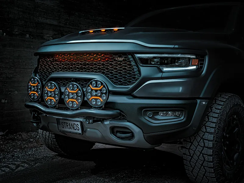 STRANDS Dark Knight Intense 9" - Okrągła Lampa LED 14000lm 9-36V Czarna - Zdjęcie 6