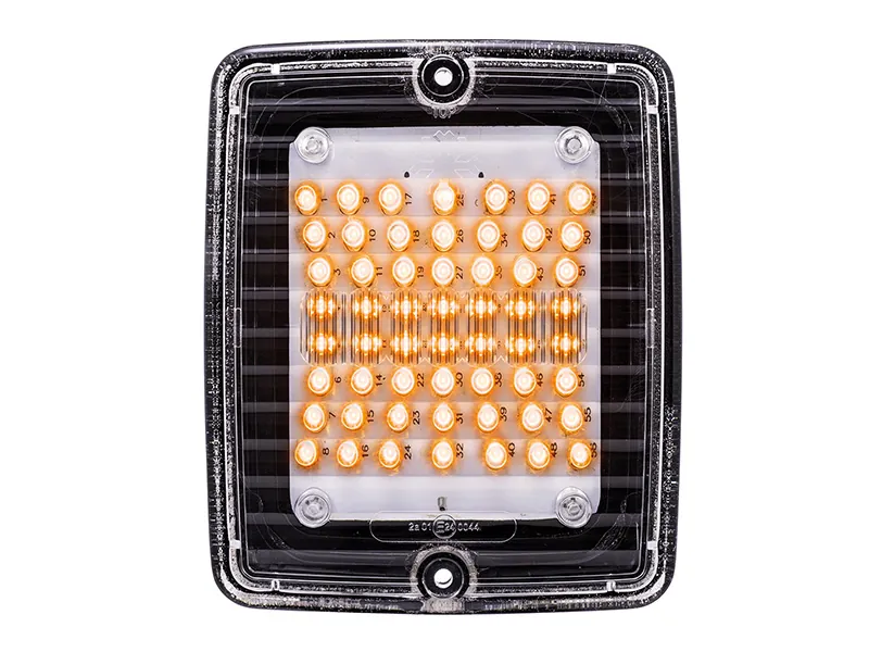 STRANDS Kierunkowskaz LED 24V 110x130mm Przezroczysta Soczewka ECE R6 - Zdjęcie 2