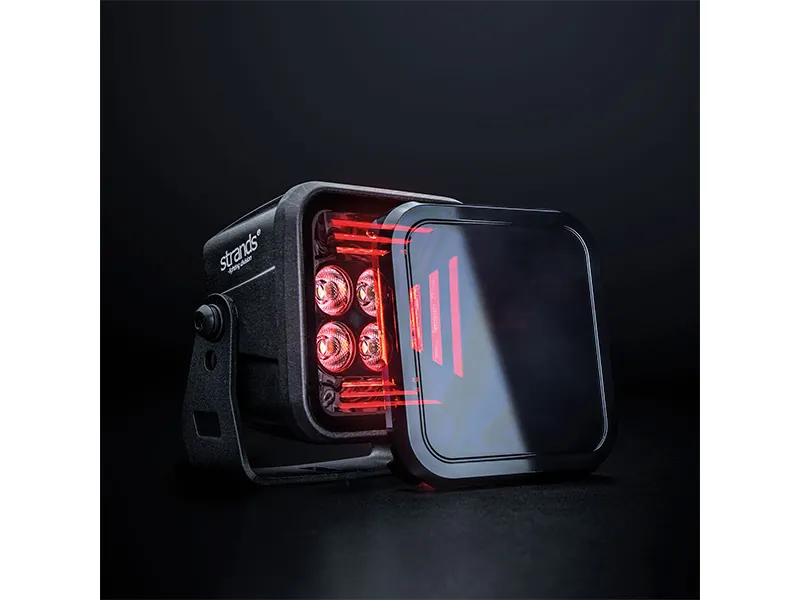 STRANDS DARK KNIGHT FORTEX WORK – Czerwona lampa robocza LED 3900lm 9-36V IP68 - Zdjęcie 3