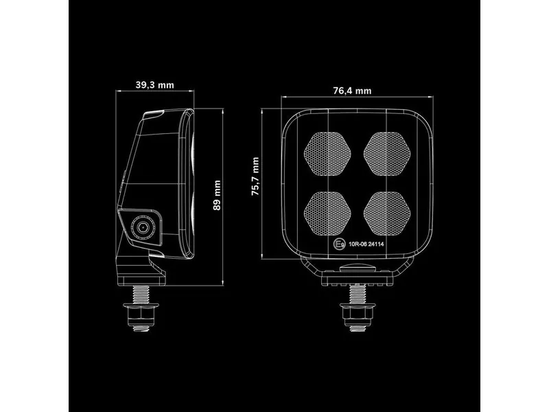 STRANDS UNITY EDGE Lampa LED 2010lm 10-36V 76x76mm IP68/69K - Zdjęcie 5