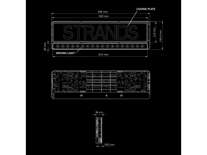 STRANDS NUUK E-LINE BLACK Listwa LED 20″ 9000lm 9-36V IP68/69K - Zdjęcie 7