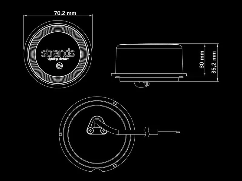 STRANDS FOR9T GEO Lampa Pozycyjna Tylna 10-40V ø70mm IP67 - Zdjęcie 6